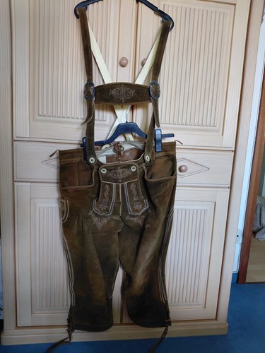 Leder kniebundhose träger - leder, 52