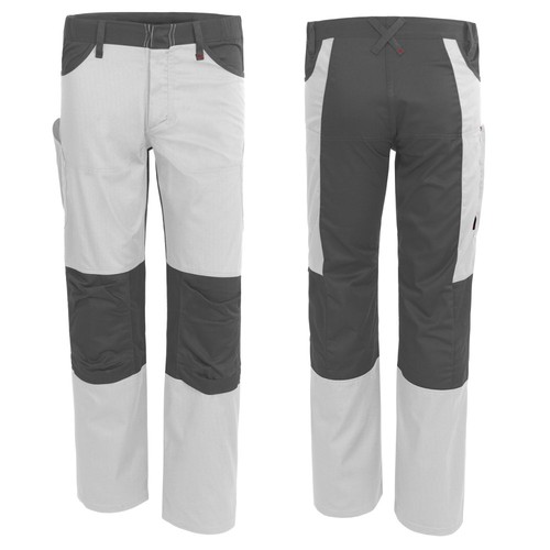 Malerhosen bundhose weiß grau - bundhose, weiß/grau